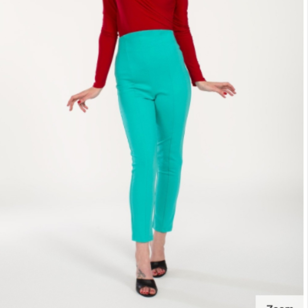 Pinup Girl Clothing Laura Byrnes Eva Pants in Mint